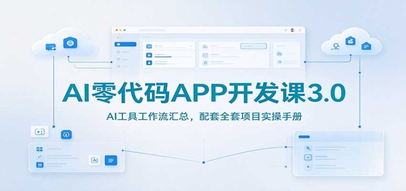 AI零代码APP开发课3.0:AI工具工作流汇总,配套全套项目实操手册-紫橙项目网